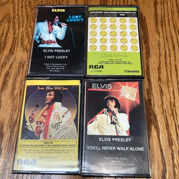 Vintage Elvis Presley Cassette Tapes Lot of 4 - Picture 1 of 4